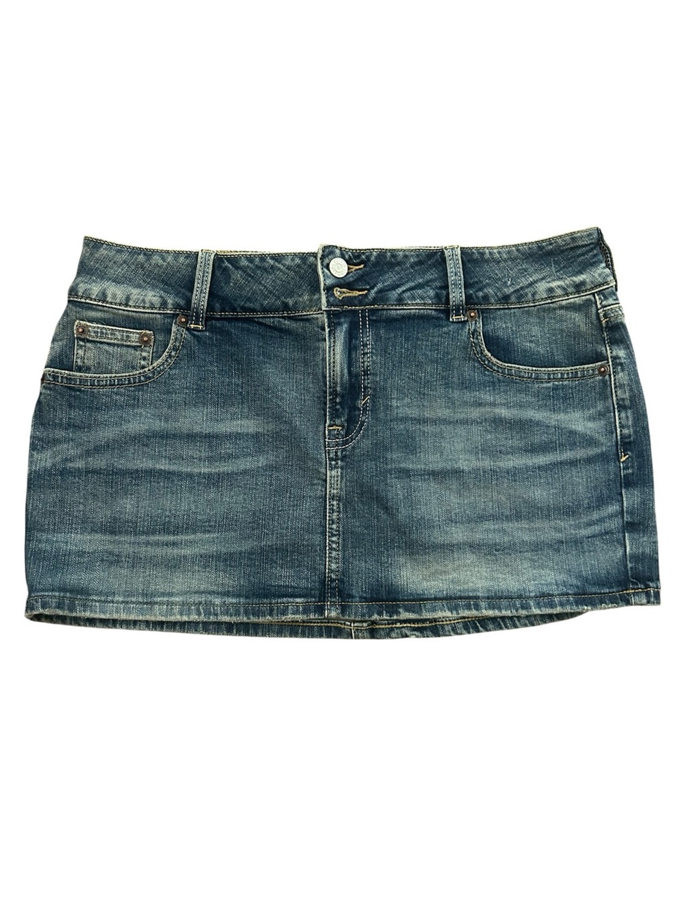 PacSun Faded Blue Denim Mini Skirt